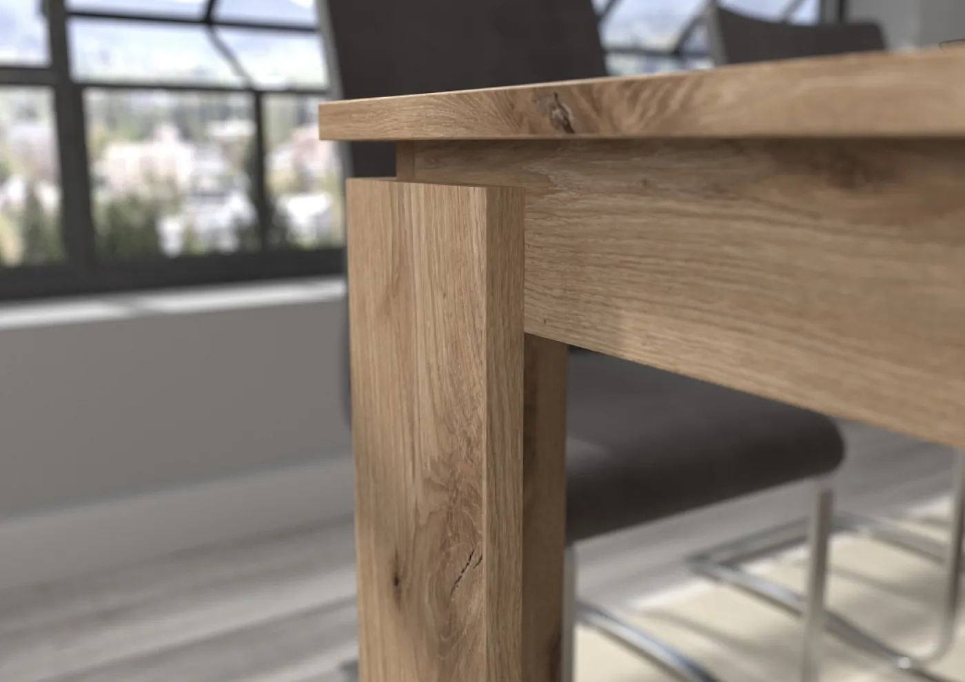 Esstisch Titan | Ausziehtisch | Nox Oak | 160 (200) x 90