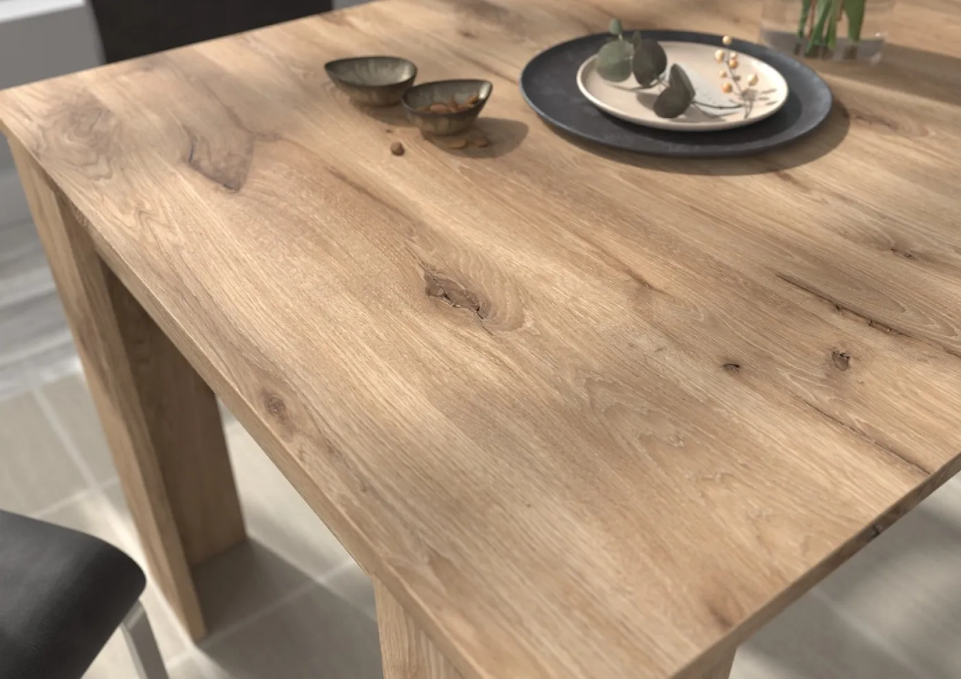 Esstisch Titan | Ausziehtisch | Nox Oak | 160 (200) x 90