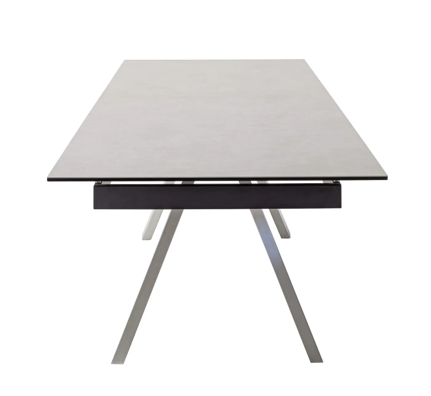 Esstisch Tobago | Edelstahl | hellgrau | ausziehbar | 180(260) x 95