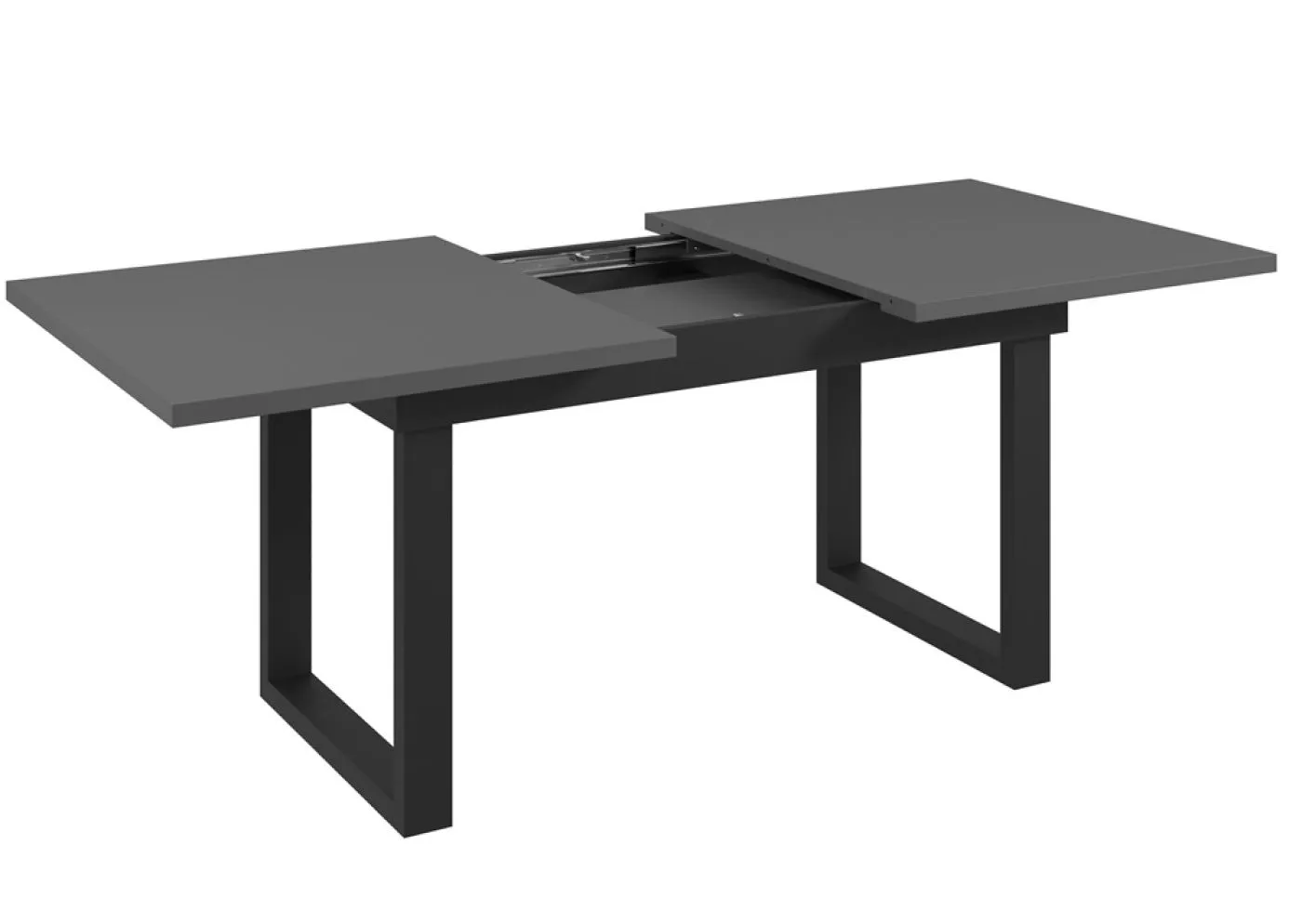 Esstisch Universal | ausziebar | 160 /200) x 90 | Anthrazit / Schwarz