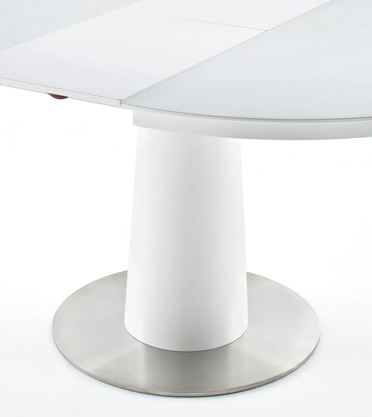 Esstisch Waris | weiß | rund | ausziehbar | Ø 120(160) cm