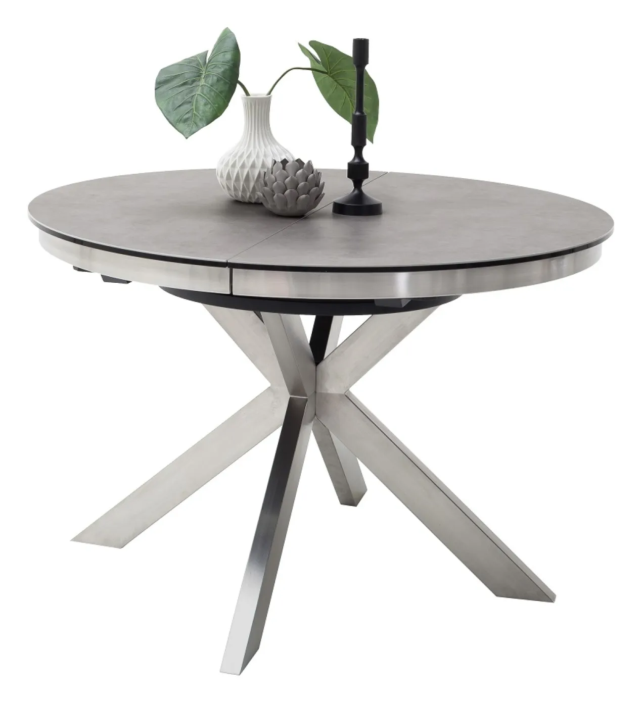 Esstisch Winnipeg | anthrazit | rund | ausziehbar | Ø 120(160) cm