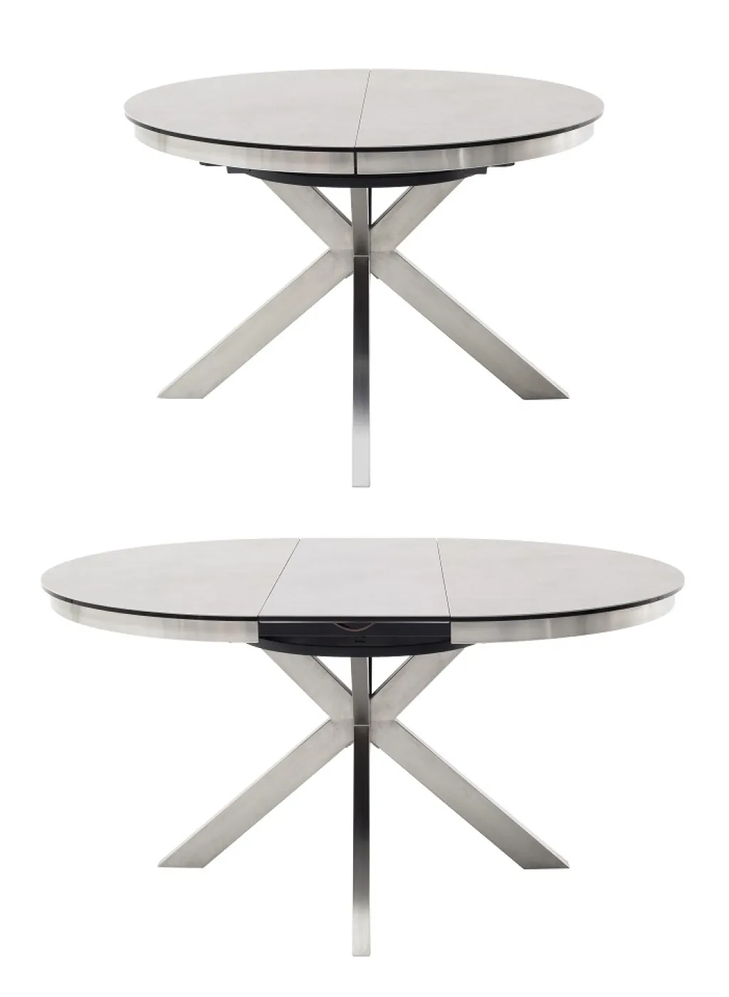 Esstisch Winnipeg | anthrazit | rund | ausziehbar | Ø 120(160) cm