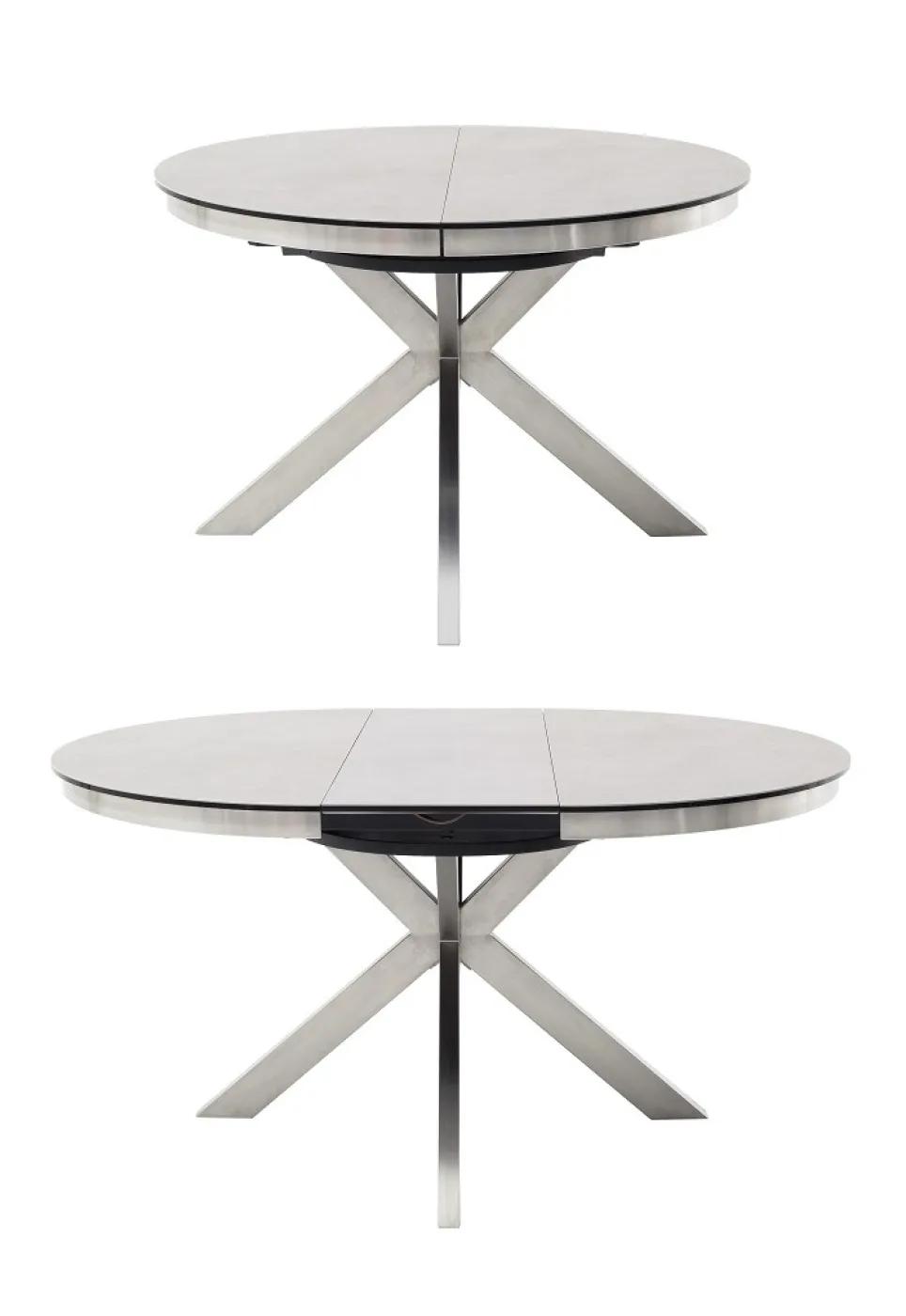 Esstisch Winnipeg | anthrazit | rund | ausziehbar | Ø 120(160) cm