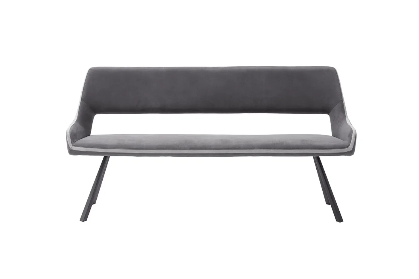Esszimmerbank Bayonne | Webstoff | dunkelgrau | 175x59