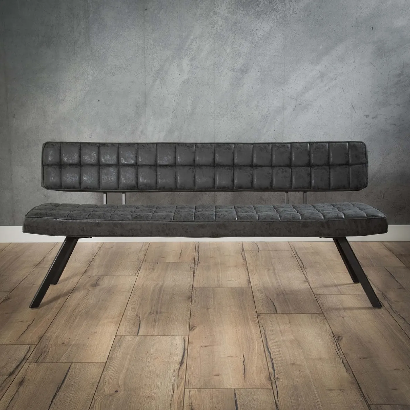 Esszimmerbank Josie | Kunstleder | schwarz | 180 cm