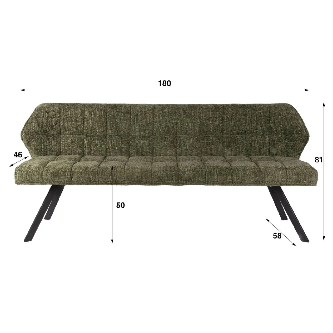 Esszimmerbank Muda | 180 cm | Hoven grün