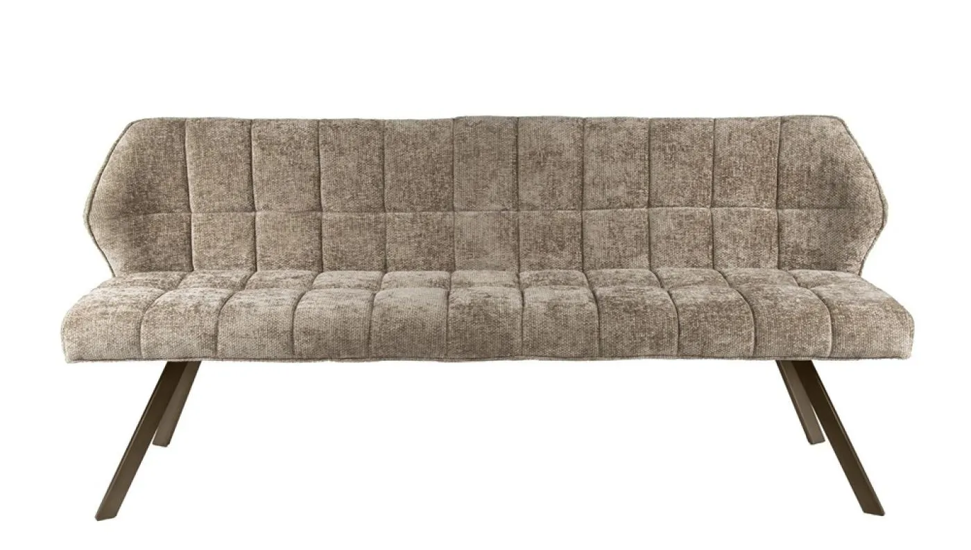 Esszimmerbank Muda | 180cm | Hoven-Stoff / Chenille | champagne-braun