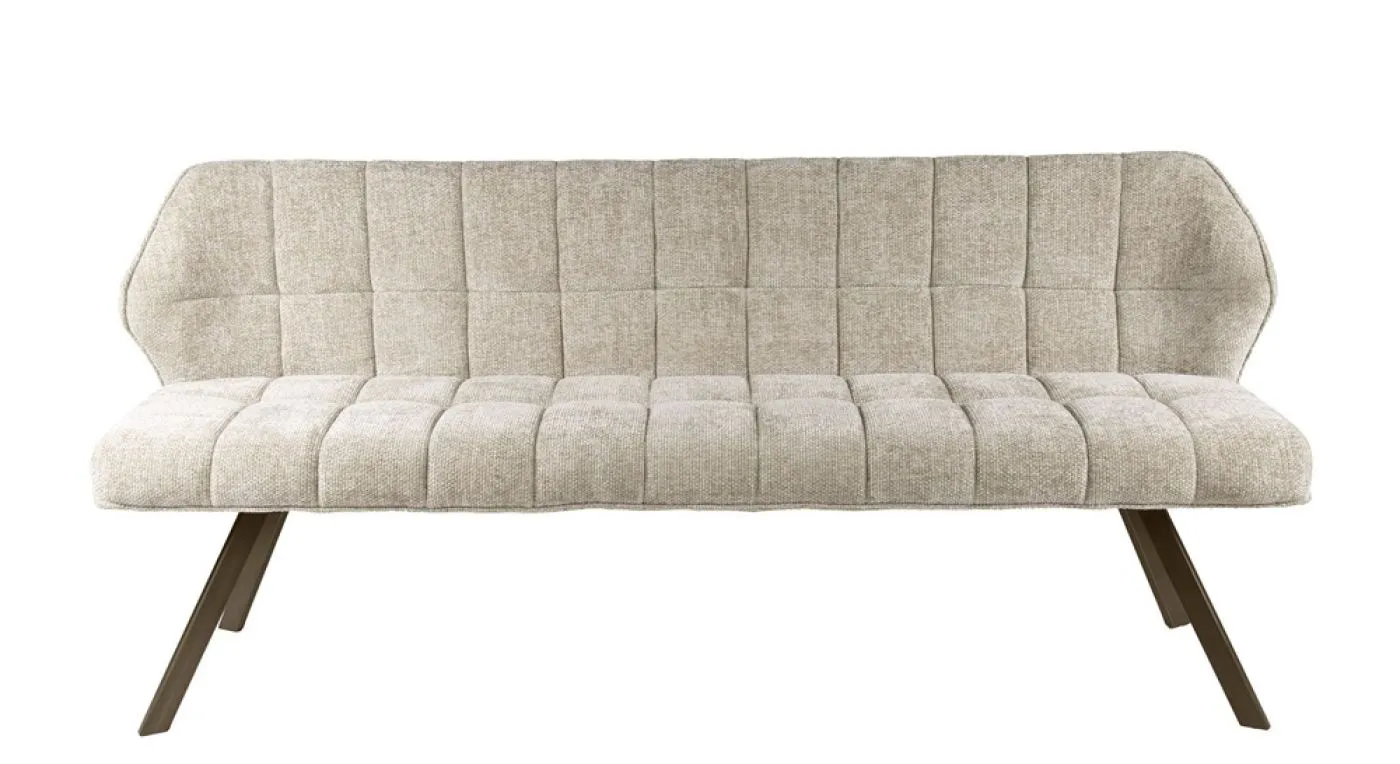 Esszimmerbank Muda | 180cm | Hoven-Stoff / Chenille | sand-braun