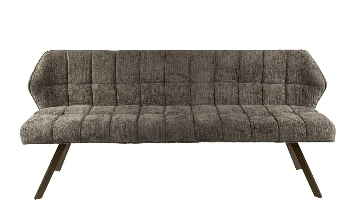Esszimmerbank Muda | 180cm | Hoven-Stoff / Chenille | taupe-braun