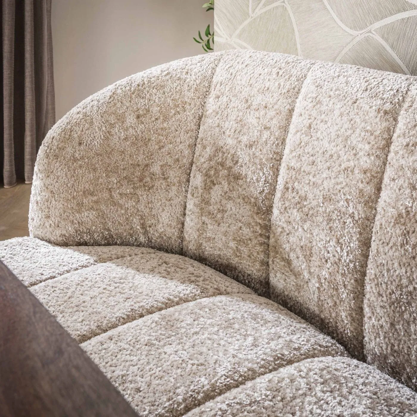 Esszimmerbank Selene | Alura Stoff / Webstoff | sand-braun