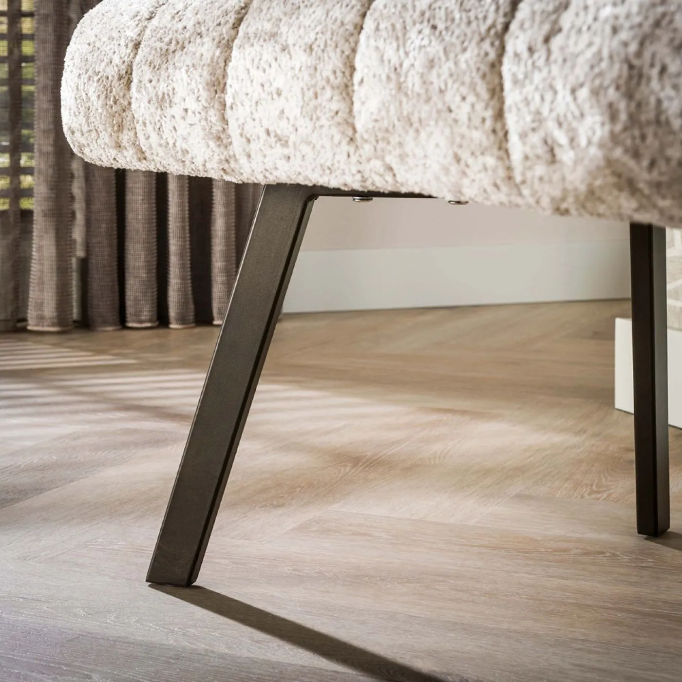 Esszimmerbank Selene | Alura Stoff / Webstoff | sand-braun
