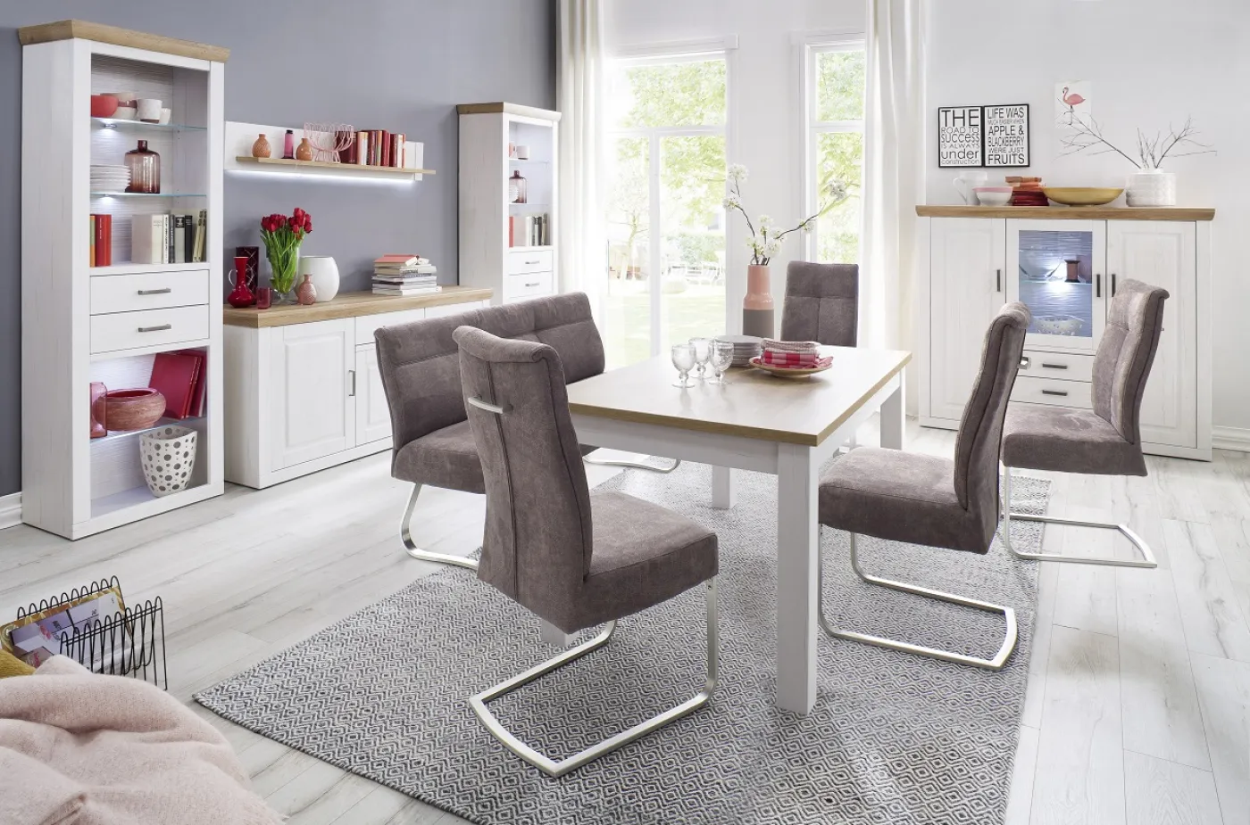 Esszimmerbank Talena | Büffellederoptik | sand | 175x66