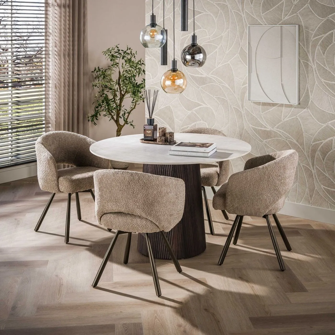 Esszimmertisch Sienna | rund | 3D Keramik | Taj Mahal