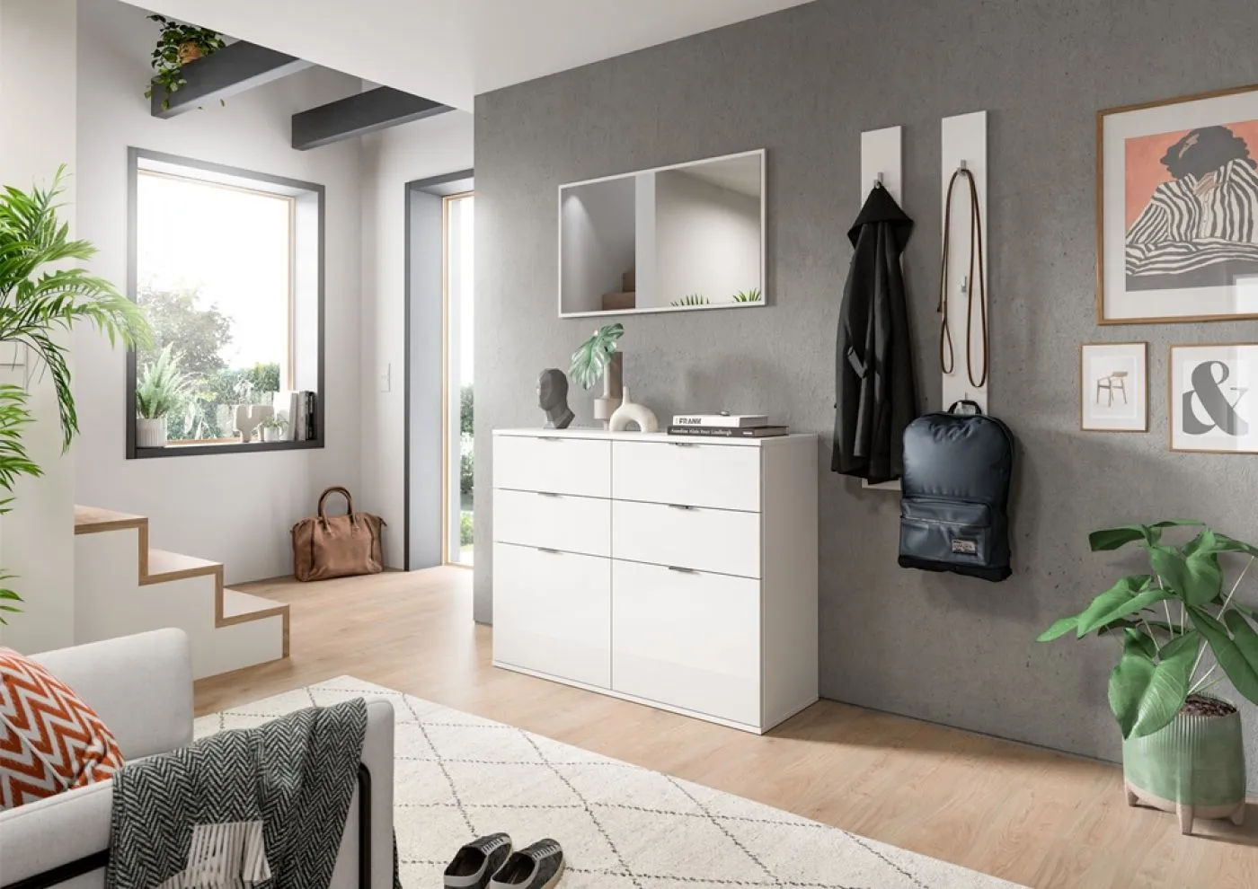 Gadrerobenspiegel Projekt X | weiß