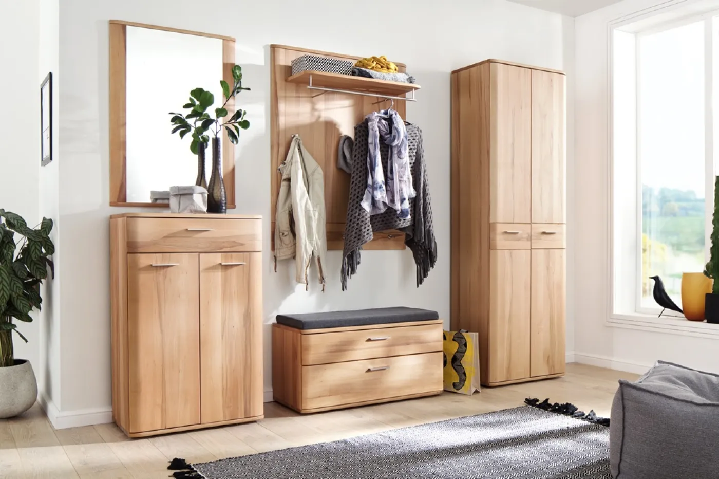 Kommode Schuschrank Vedura | Kernbuche massiv