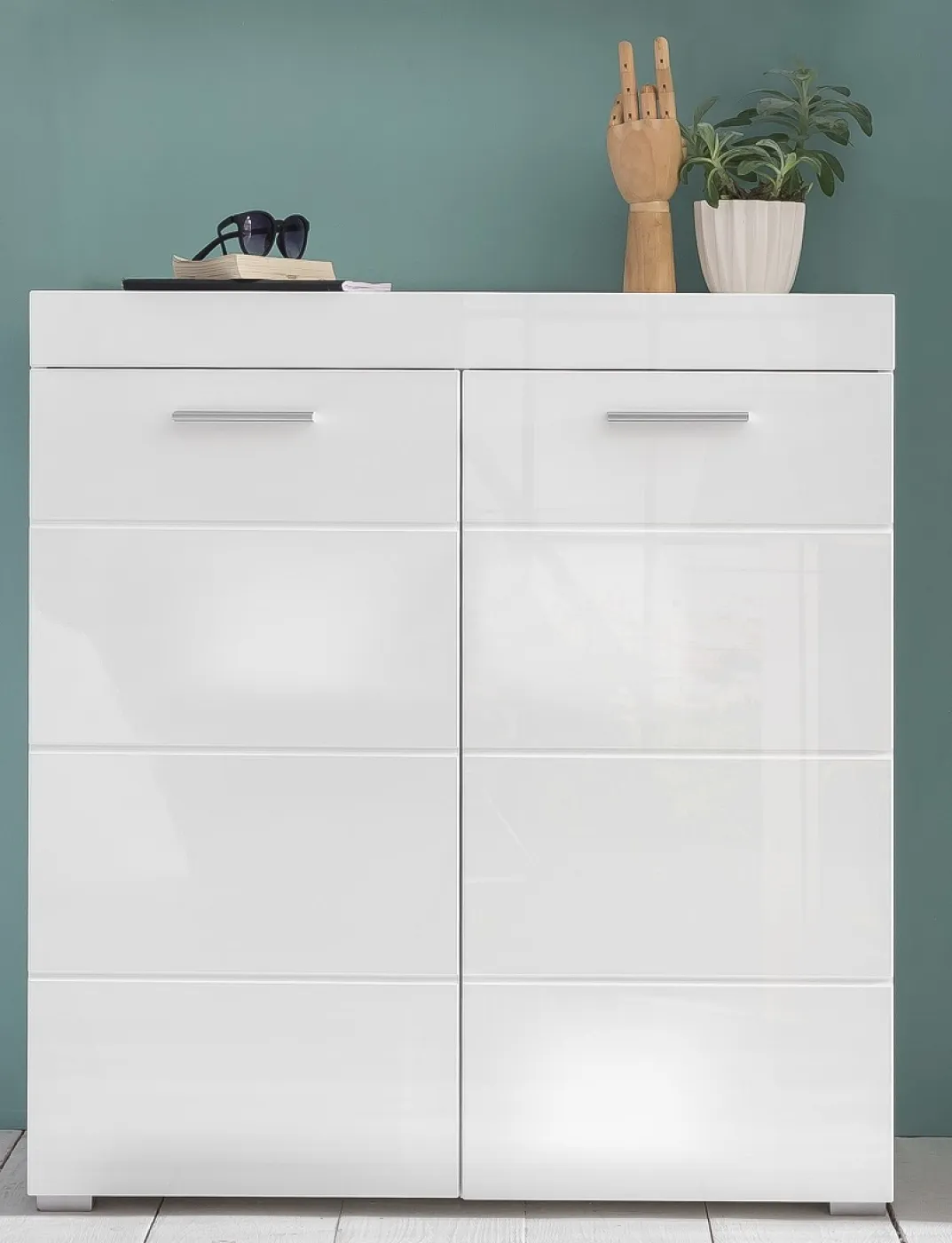 Garderoben-Set Amanda | weiß Hochglanz | 4-teilig