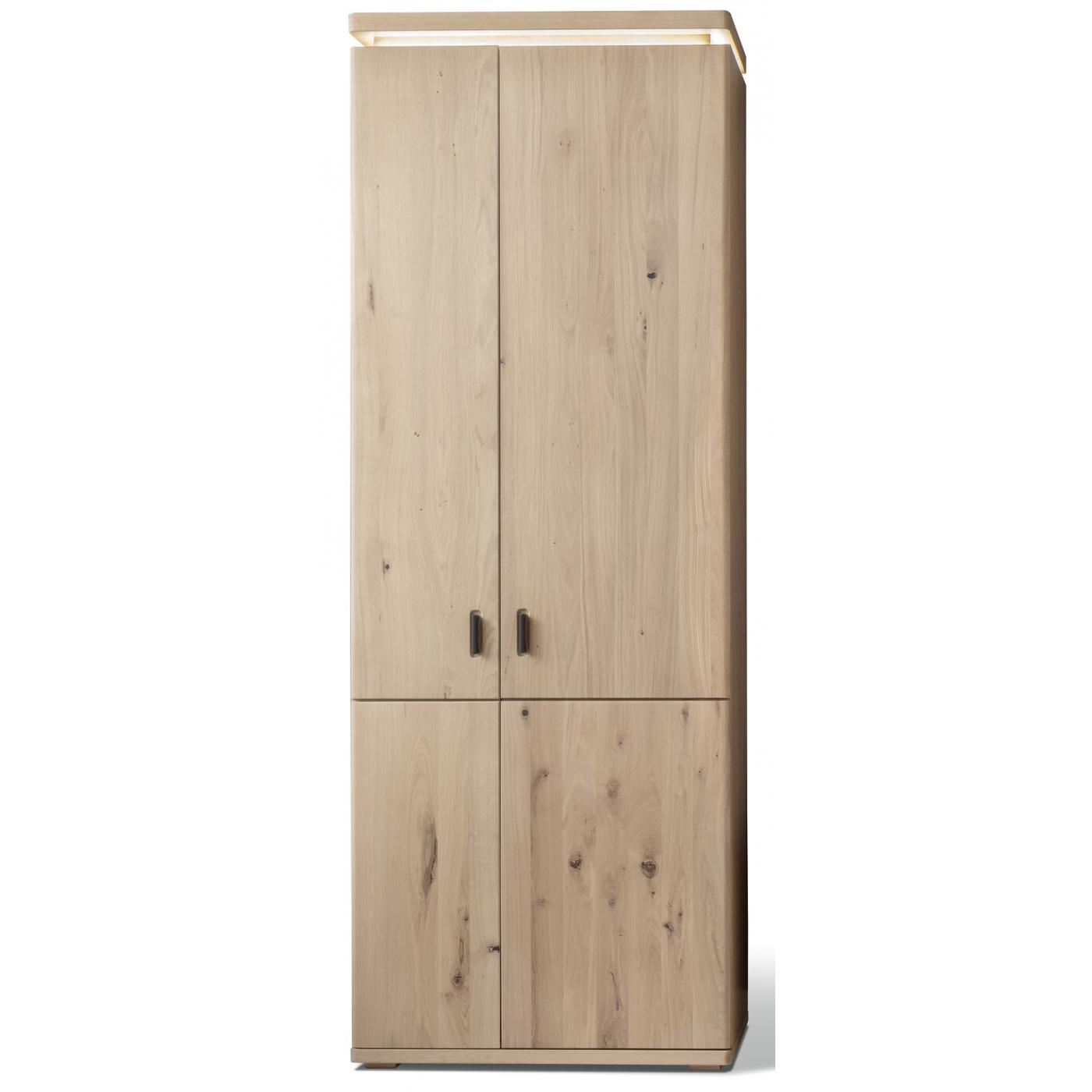 Garderoben Set Barcelona | Balkeneiche Bianco / Eiche Bianco | 5-teilig | inkl. LED Beleuchtung