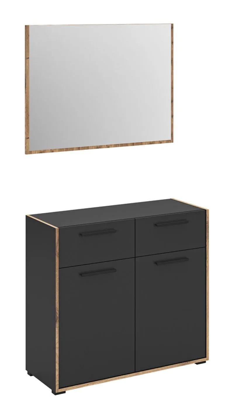 Garderoben-Set Bueno | Basalt grau / Nox Oak | 2-teilig