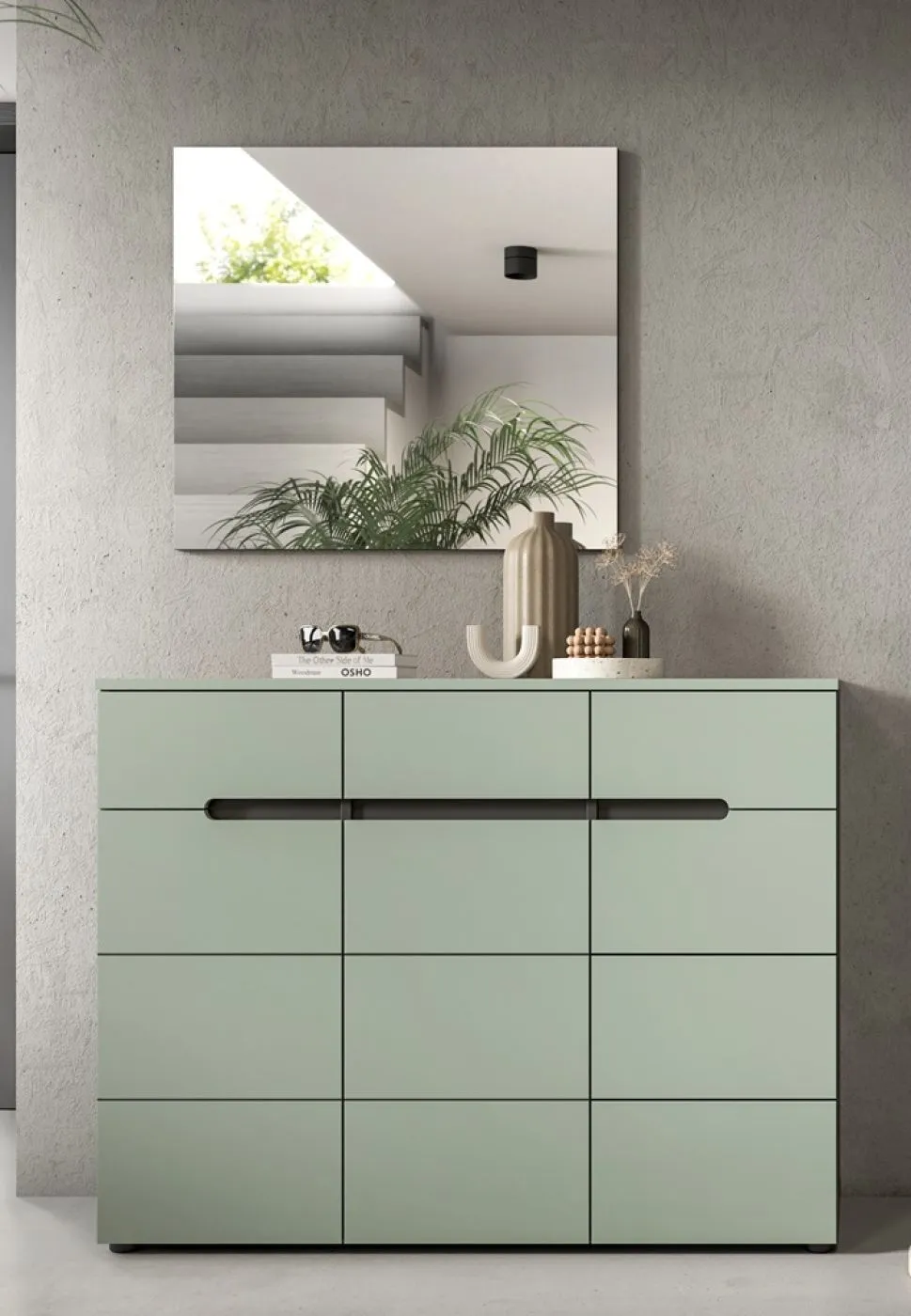 Garderoben-Set Canu 4 | Basalt grau / Smoke Green | 3-teilig