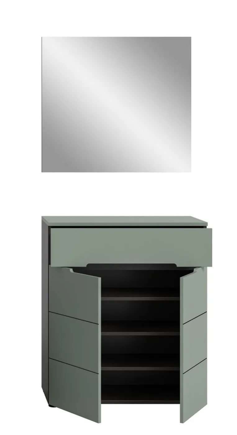 Garderoben-Set Canu | Basalt grau / Smoke Green | 2-teilig