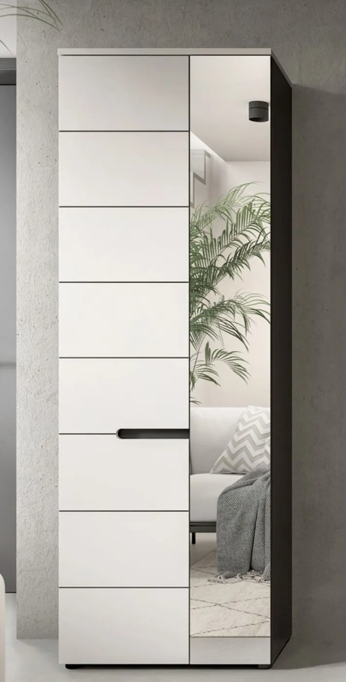 Garderoben-Set Canu | Basalt grau / Weiß | 3-teilig