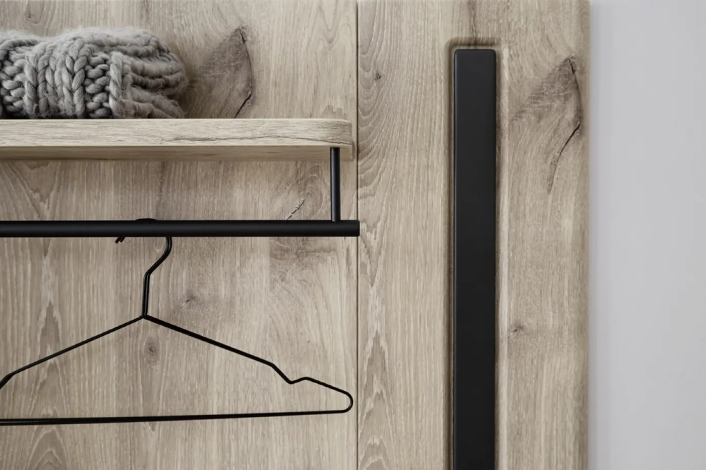 Garderoben Set Colorado | Viking Oak / Graphit schwarz | 5-teilig