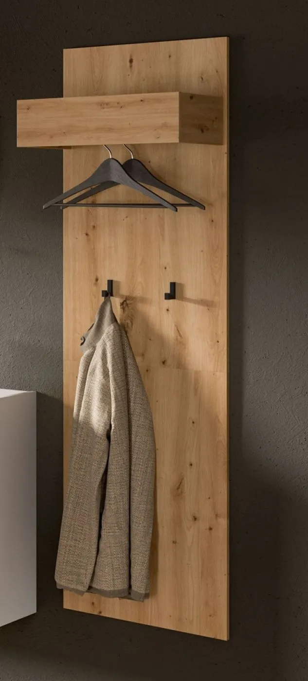 Garderoben-Set Drive 1 | weiß / Artisan Oak | 5-teilig mit Beleuchtung