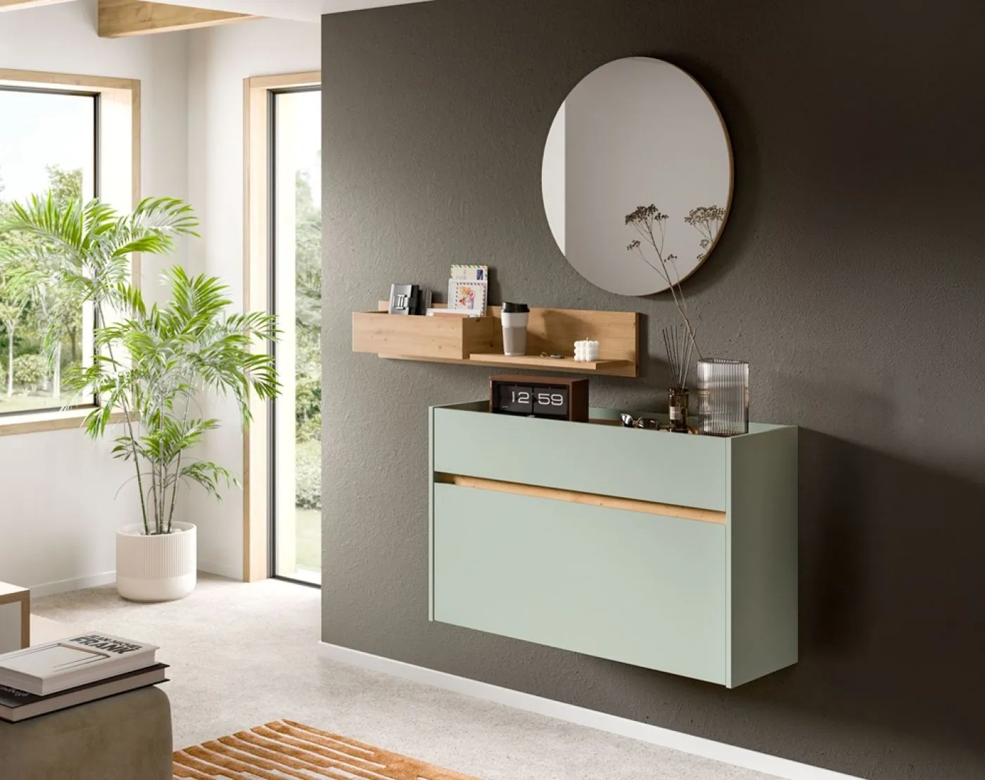 Garderoben-Set Drive 3 | Salbei / Artisan Oak | 3-teilig