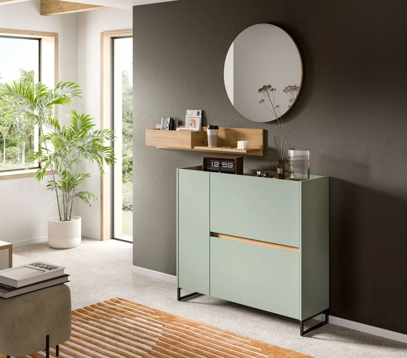 Garderoben-Set Drive 4 | Salbei / Artisan Oak | 3-teilig