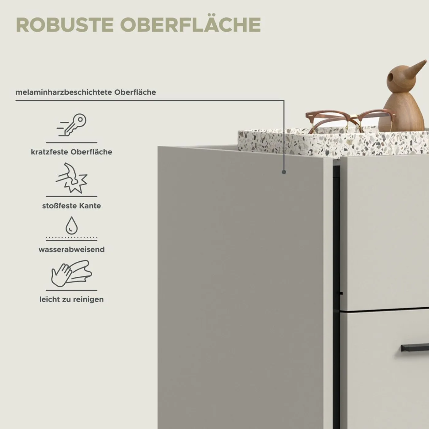 Garderoben-Set Emil 1 | Kaschmir / schwarz | 3-teilig