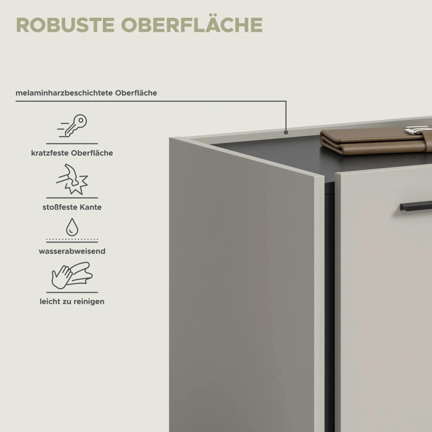 Garderoben-Set Emil | Kaschmir / schwarz | 5-teilig
