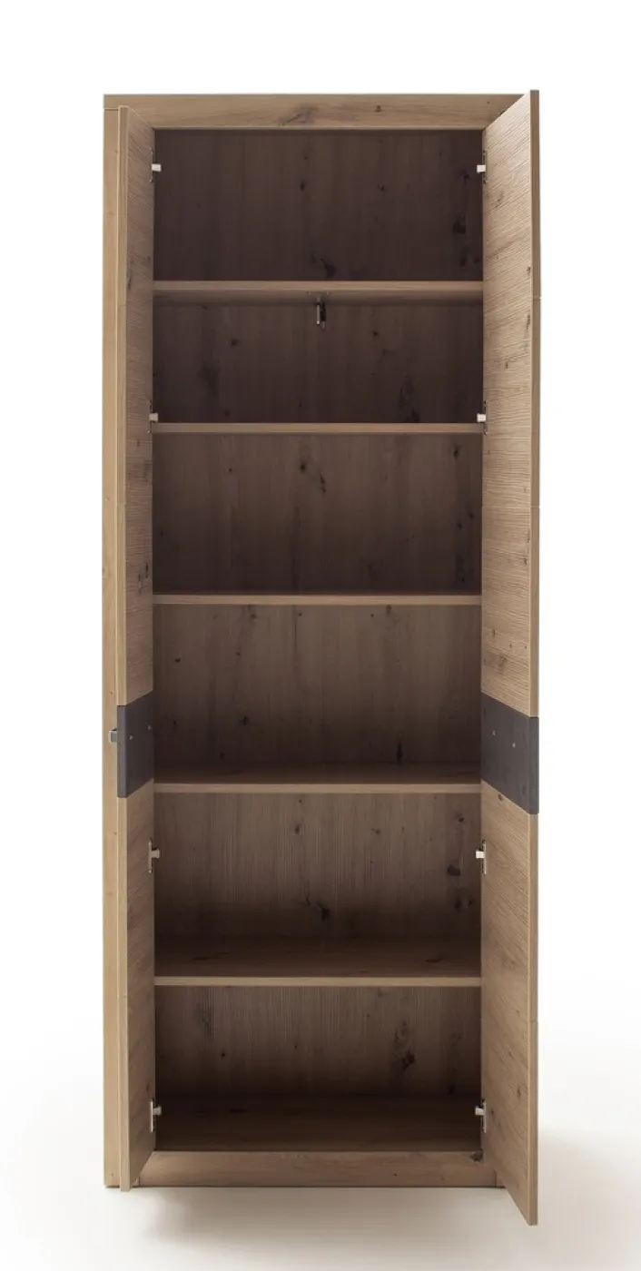 Garderoben Set Incata | Balkeneiche / Oxid grau | 5-teilig