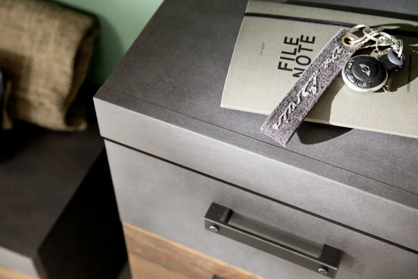 Garderoben-Set Indy | Old Used Wood / Matera grau | 4-teilig | Shabby Look