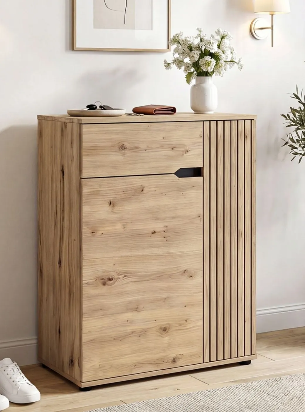 Garderoben-Set Keno 1 | Artisan Eiche | 3-teilig mit Sitzkissen