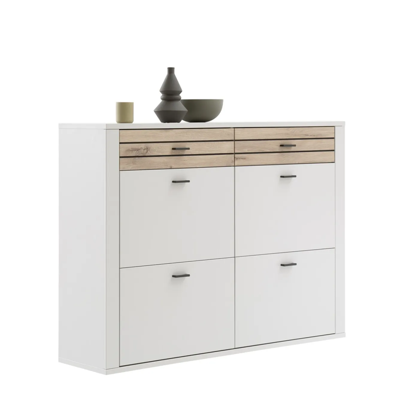 Garderoben Set Mantena | Modern White / Viking Oak | 3-teilig