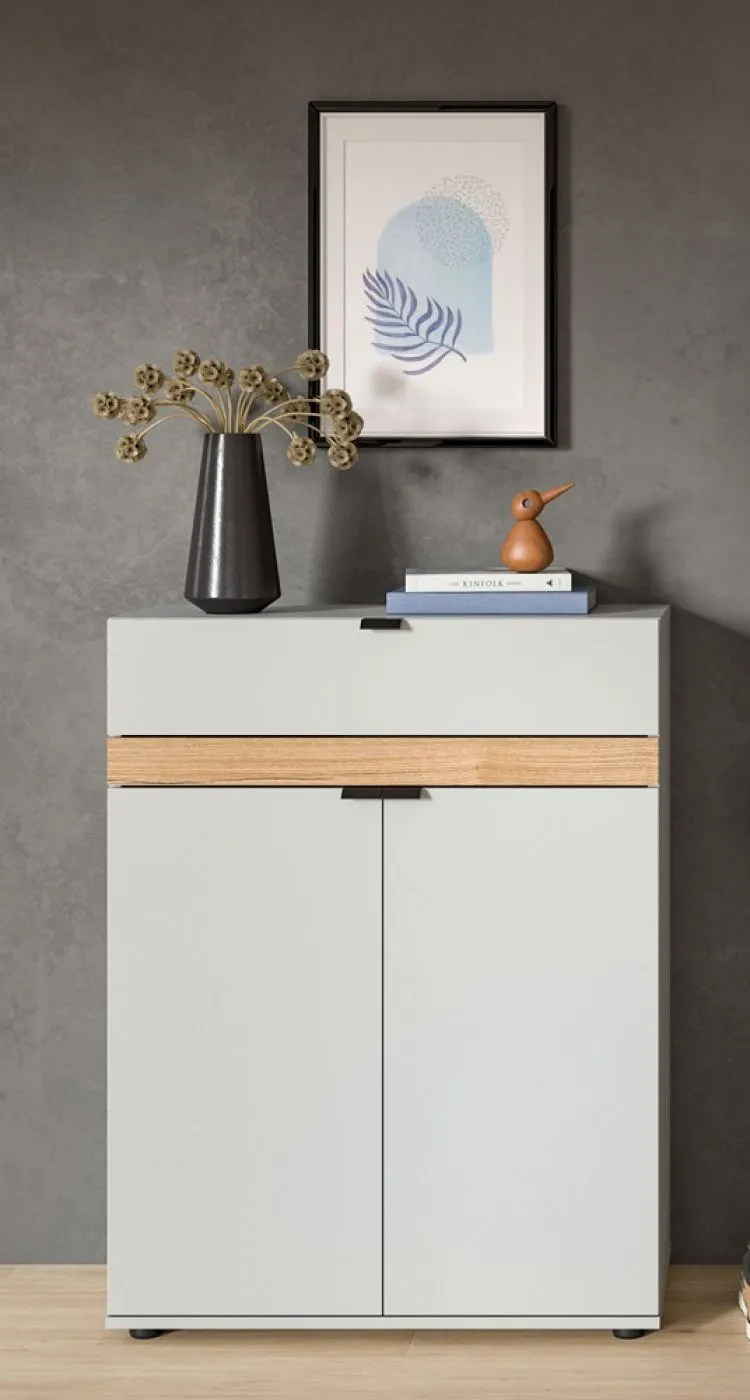 Garderoben-Set Naro 1 | weiß / Evoke Oak | 3-teilig