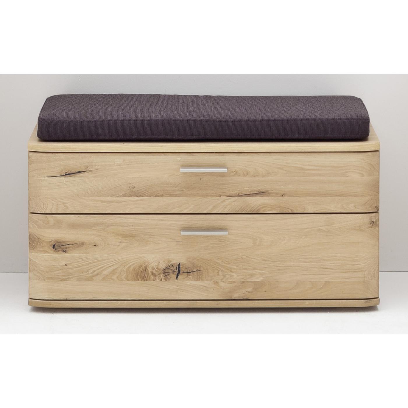 Garderoben Set Nilo | Balkeneiche Bianco | 5-teilig | Sitzkissen