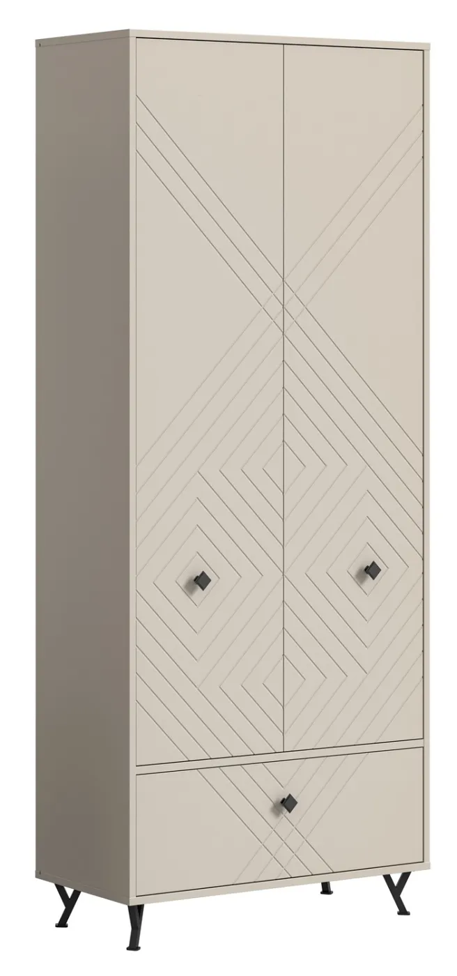 Garderoben-Set Notes | beige matt/sandfarben | 3-teilig