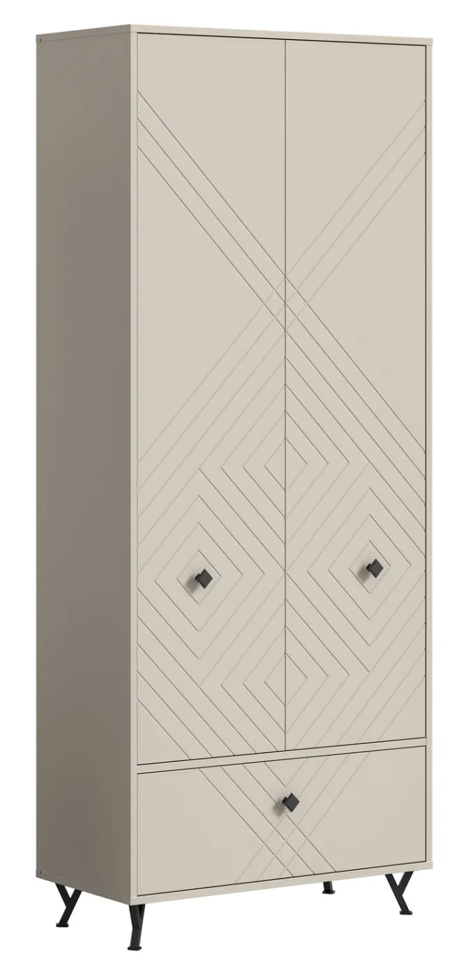 Garderoben-Set Notes | beige matt/sandfarben | 5-teilig