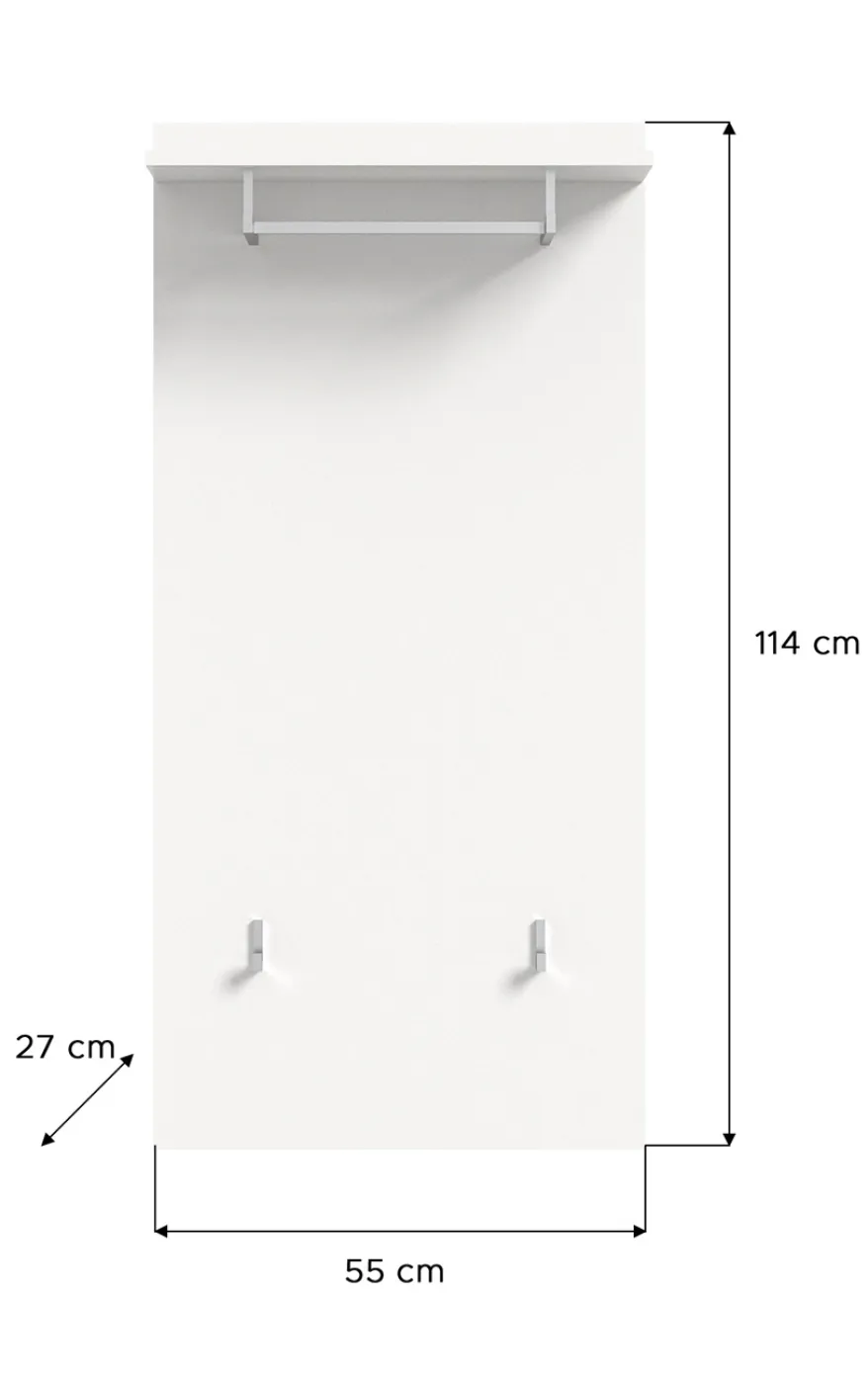 Garderoben-Set Prego 1 | weiß Hochglanz | 4-teilig | ohne Sitzkissen