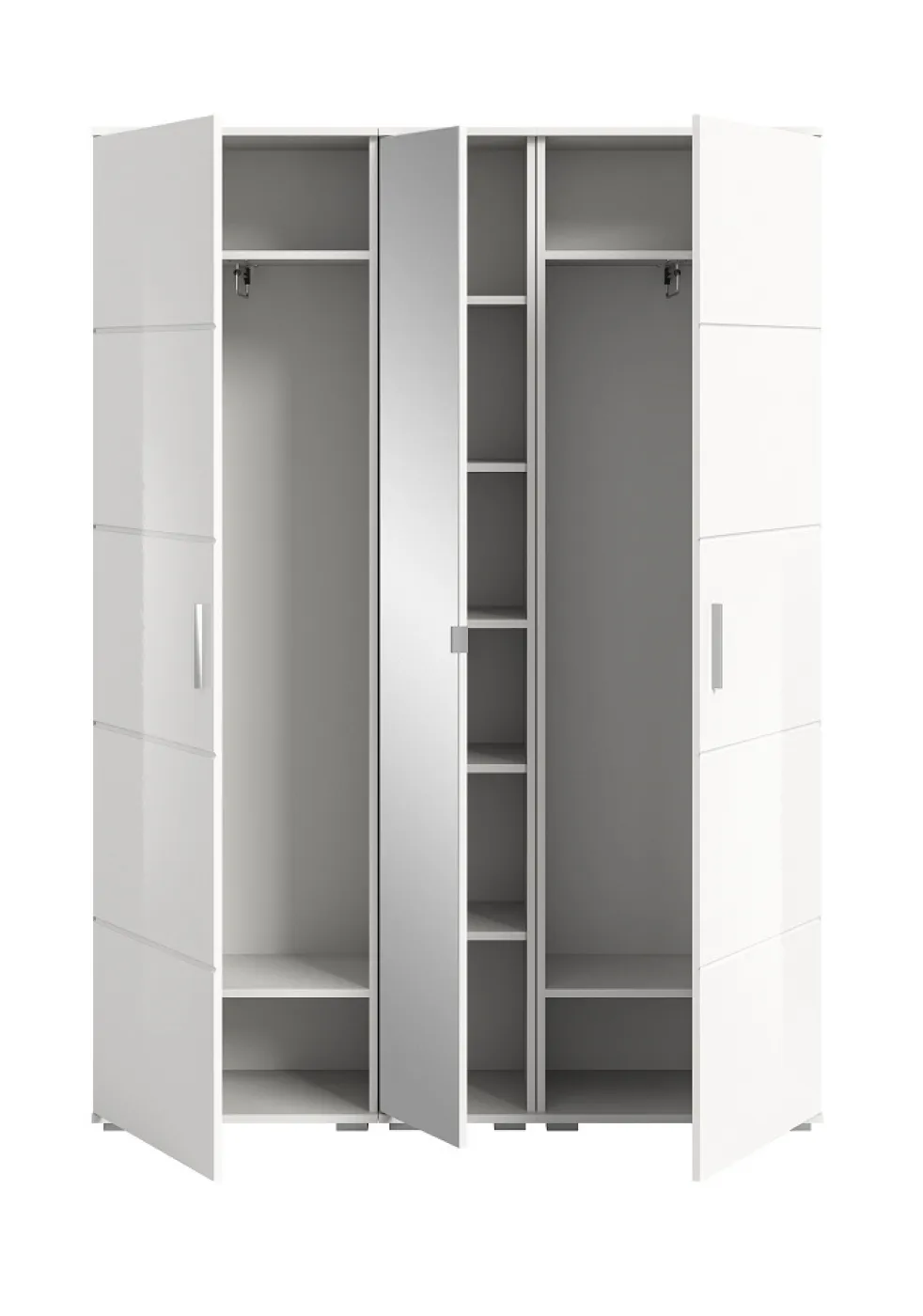 Garderoben-Set Prego | weiß Hochglanz | 3-teilig