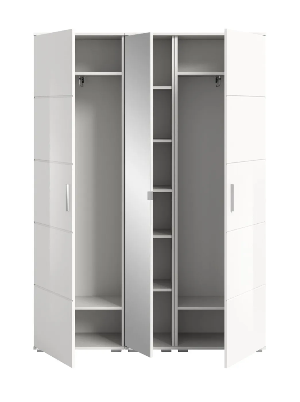 Garderoben-Set Prego | weiß Hochglanz | 3-teilig