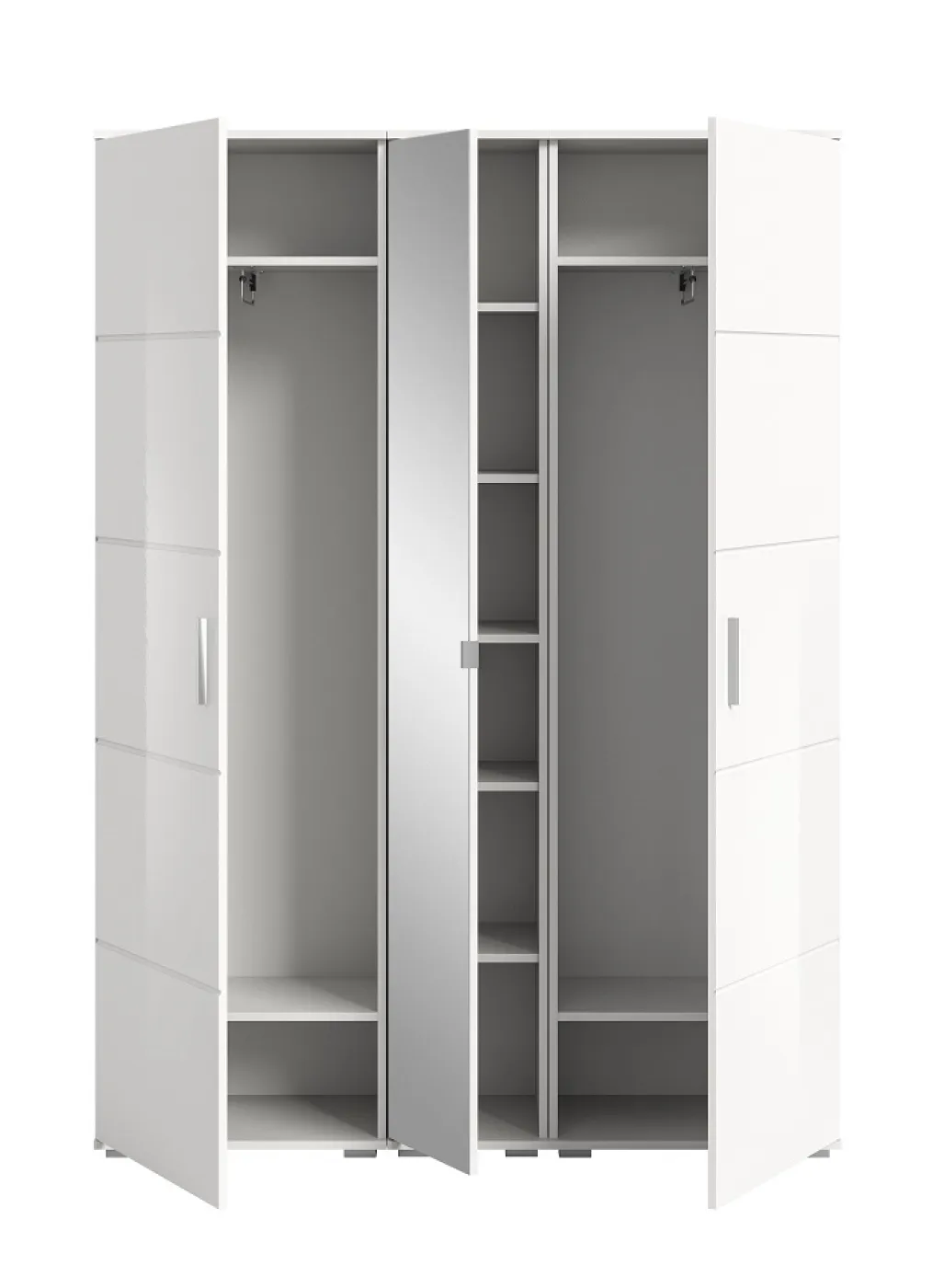 Garderoben-Set Prego | weiß Hochglanz | 3-teilig