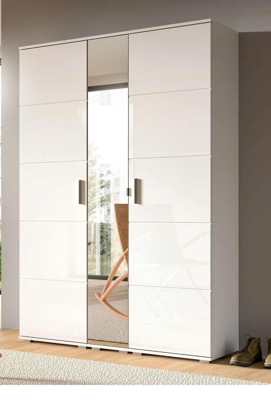 Garderoben-Set Prego | weiß Hochglanz | 3-teilig