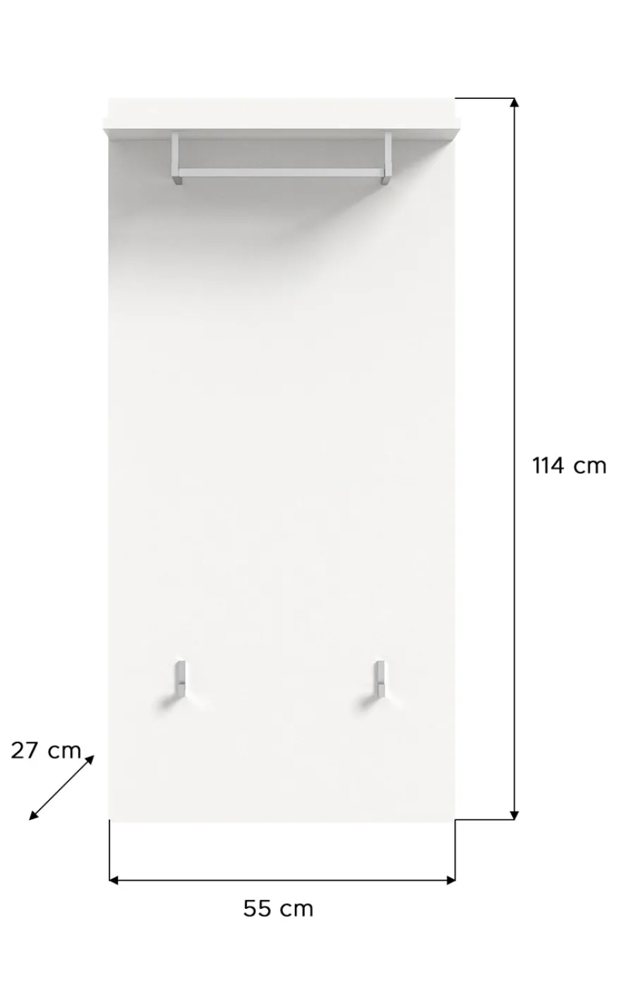 Garderoben-Set Prego | weiß Hochglanz | 4-teilig | ohne Sitzkissen