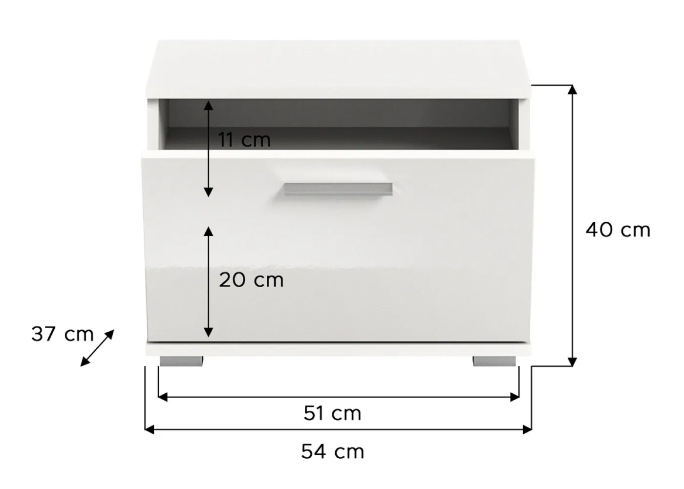 Garderoben-Set Prego | weiß Hochglanz | 4-teilig | ohne Sitzkissen