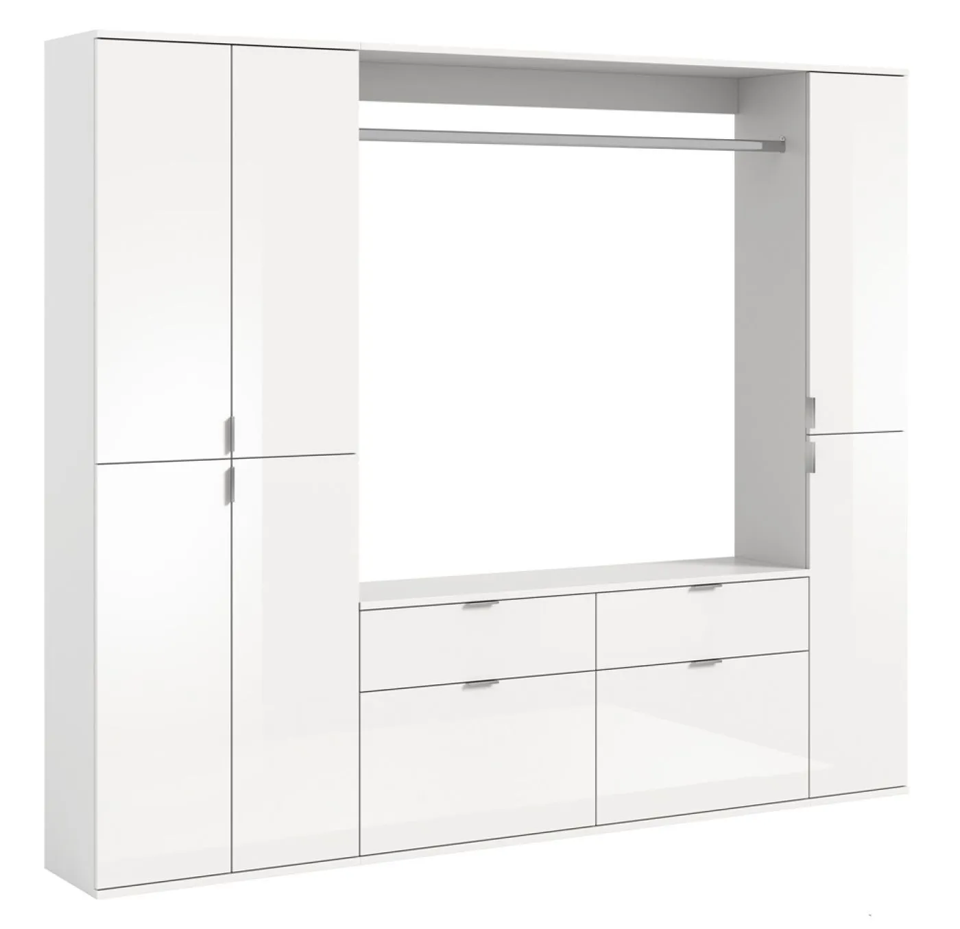 Garderoben Set Projekt X 1 | weiß Hochglanz | 3-teilig