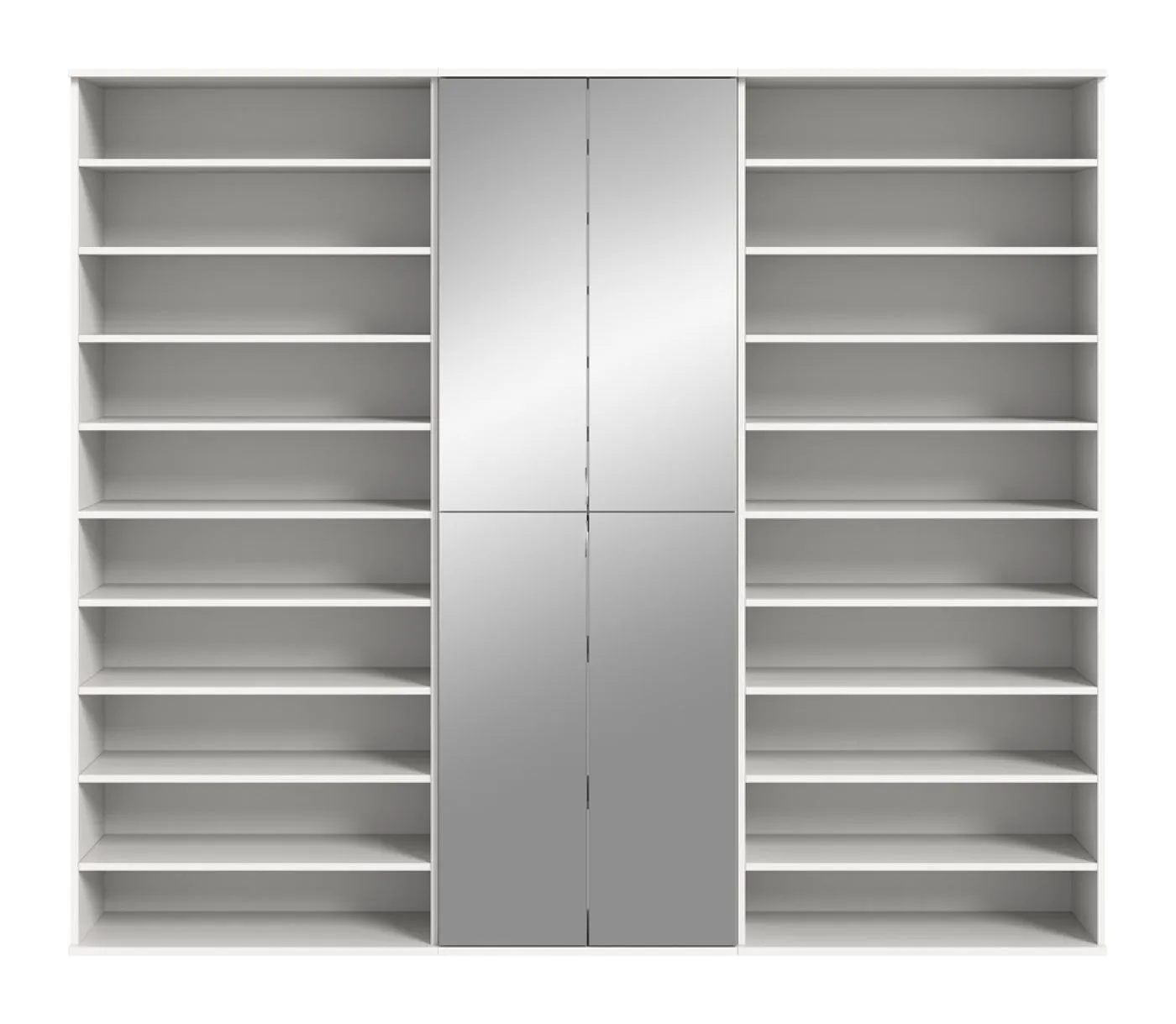 Garderoben Set Projekt X | mit Schuhregal | weiß Hochglanz | 3-teilig