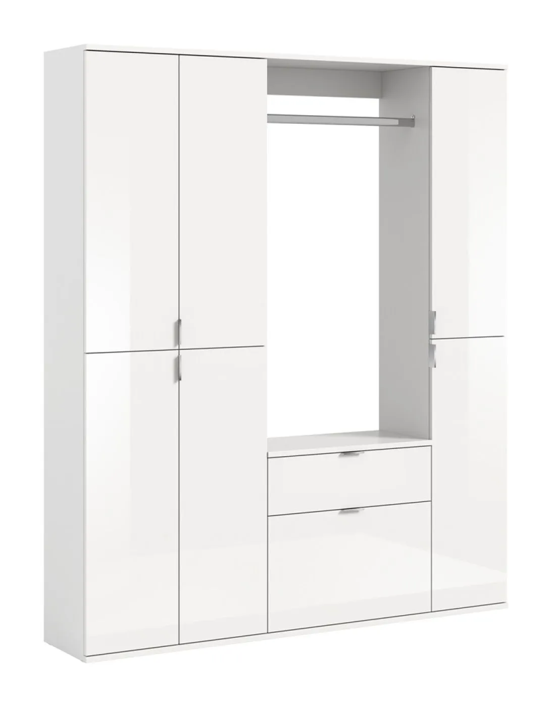 Garderoben Set Projekt X | weiß Hochglanz | 3-teilig